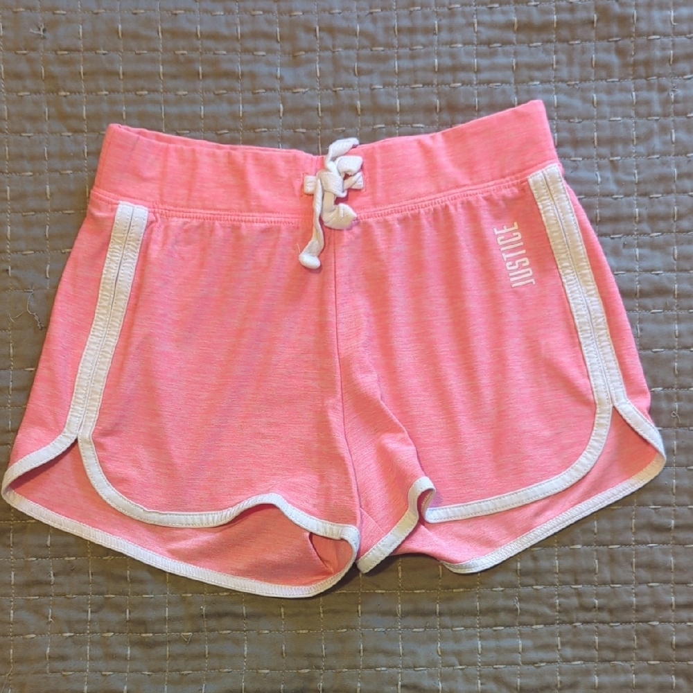 Justice Pink Retro-Inspired Athletic Shorts